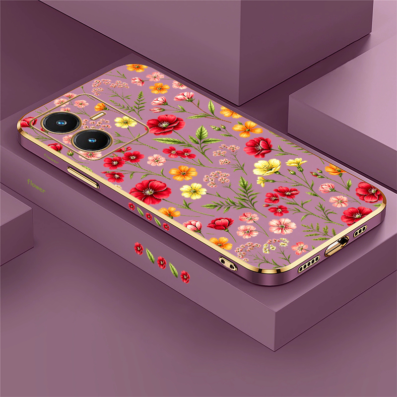 Vivo V40 - Coque à motif floral mignon pour