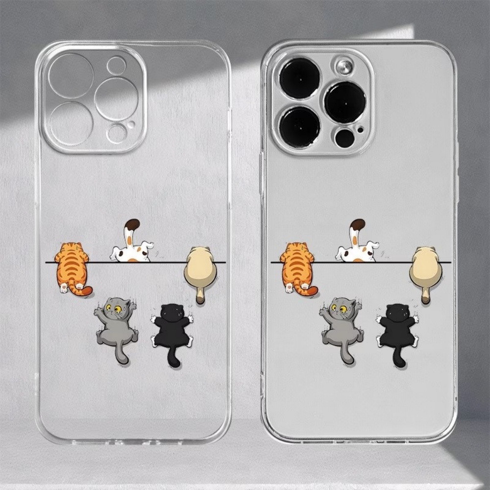 Apple Iphone 15 - Coque de téléphone motif cinq chats