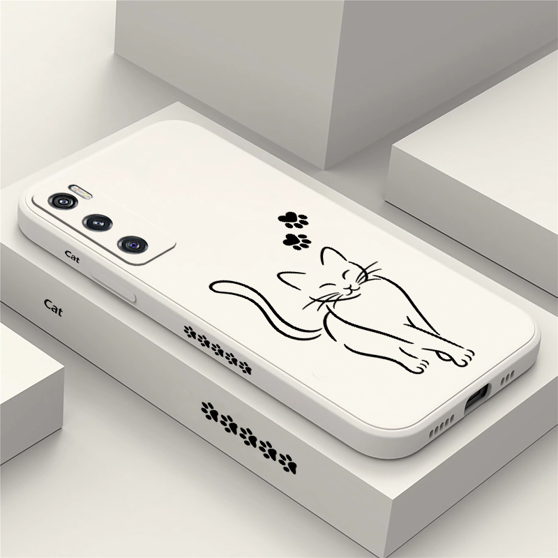 Vivo V40 - Coque de téléphone noire à motif