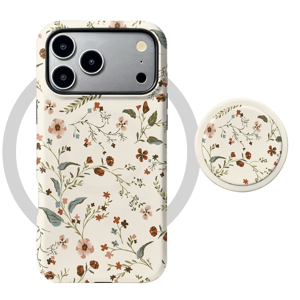 Huawei Nova 12 - Coque magnétique à motif floral pour