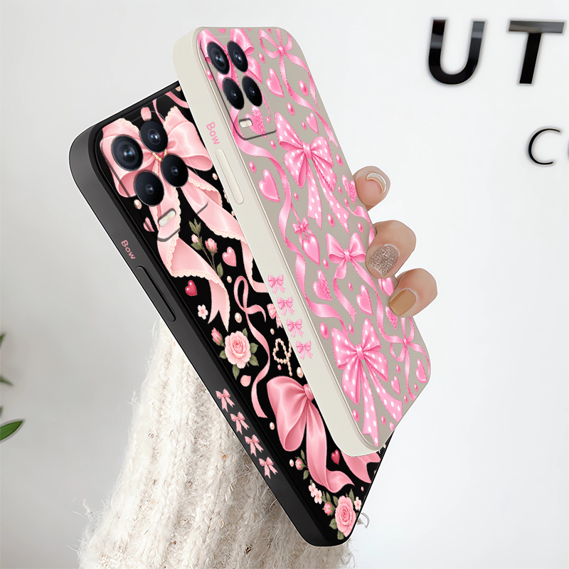 Coque souple avec nœuds roses  - Realme Note 50 avis et prix